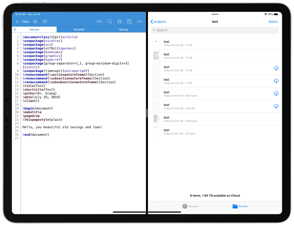 File extensions and colors All this